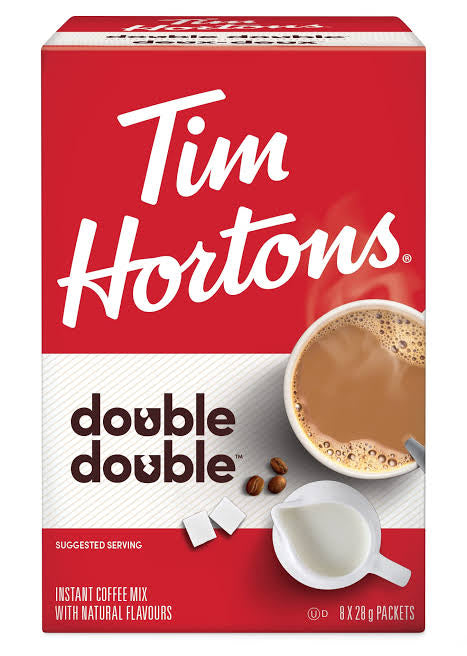 Tim Hortons Double Double Instant Coffee Mix, 8 x 28g/1 oz.